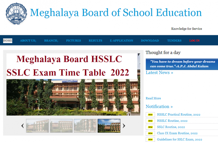 Meghalaya Board HSSLC, SSLC Exam Time Table 2022 Released
