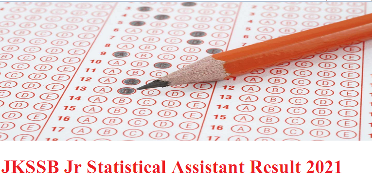 JKSSB Jr Statistical Assistant Result 2021 Released 