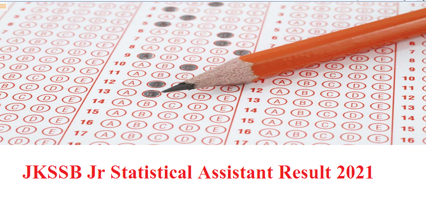 JKSSB Jr Statistical Assistant Result 2021