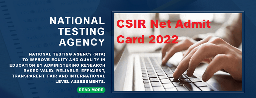 CSIR Net Admit Card 2022