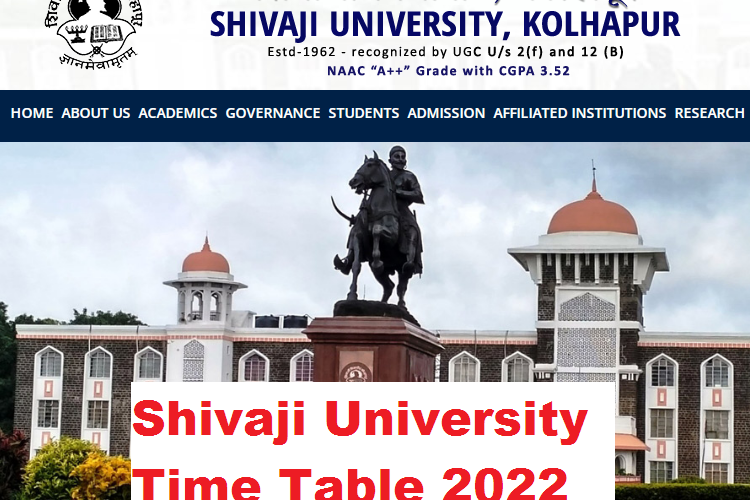 Shivaji University Time Table 2022 Released UG PG
