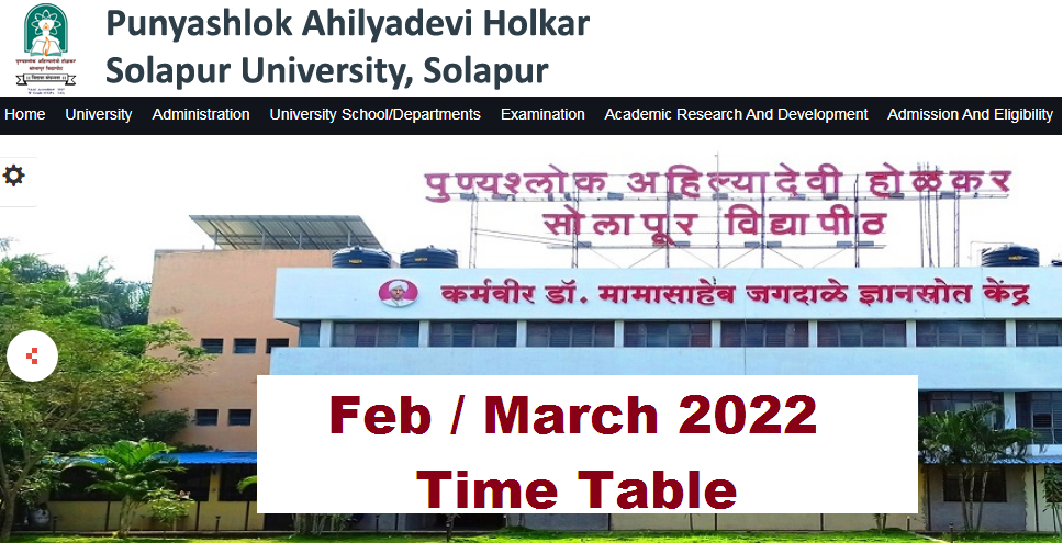 Solapur University Time Table 2022