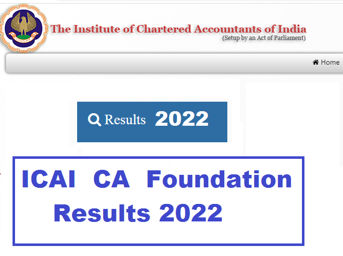 ICAI  CA  Foundation Results 2022