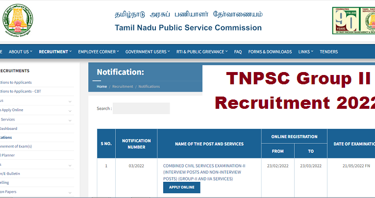TNPSC Group-II Recruitment 2022 Apply For 5529 Posts