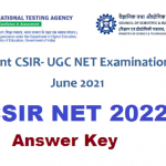 CSIR NET 2022 Answer Key