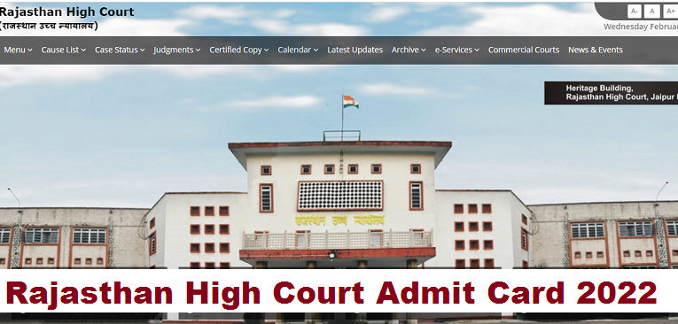 Rajasthan High Court Admit Card 2022 Out Here’s Direct Link