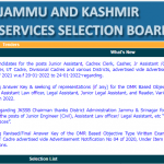 JKSSB Answer Key 2022