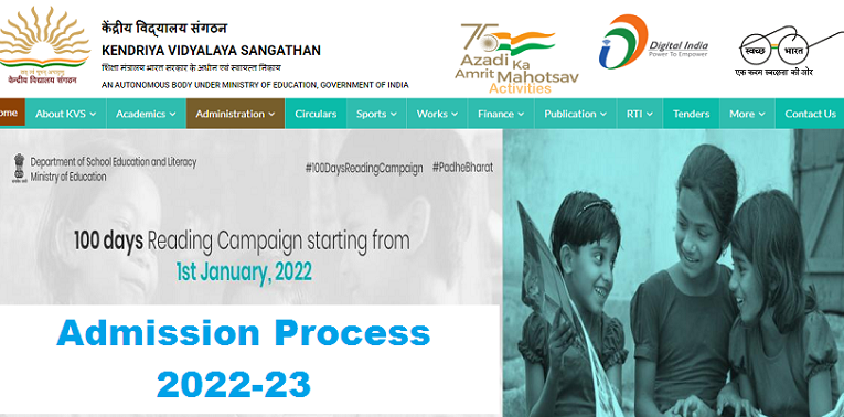 Kendriya Vidyalaya Sangathan Admission Process 2022-23