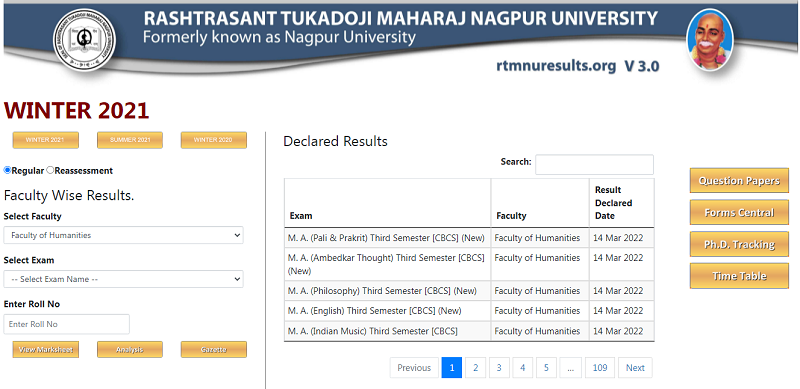 Nagpur University PG Result 2022