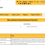 Teacher Recruitment 2022 RPSC