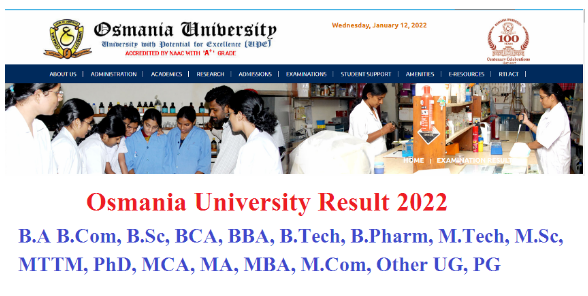 Osmania University Result 2022 Released  UG, PG Result Download Here 