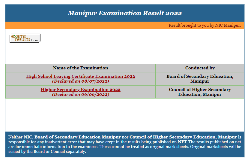 Manipur Board HSLC Class 10th result 2022 declared