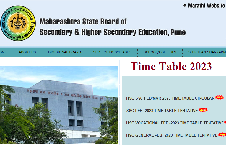 Maharashtra Board Class 10th Time Table 2023 Released