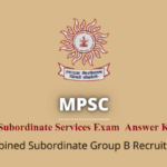 MPSC Subordinate Services Exam  Answer Key 2022