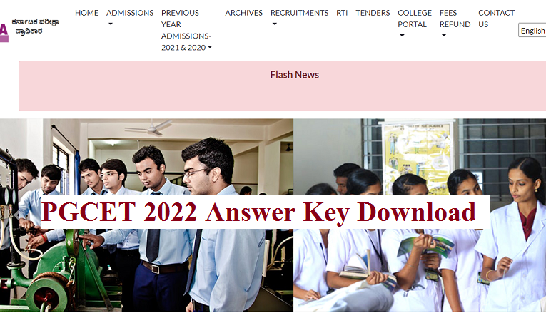 Karnataka PGCET 2022 Answer Key Released