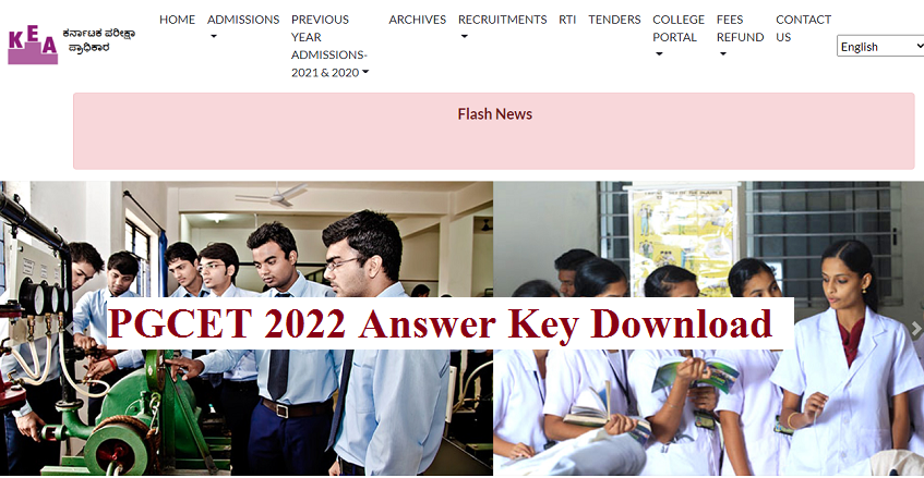 PGCET 2022 Answer Key Download