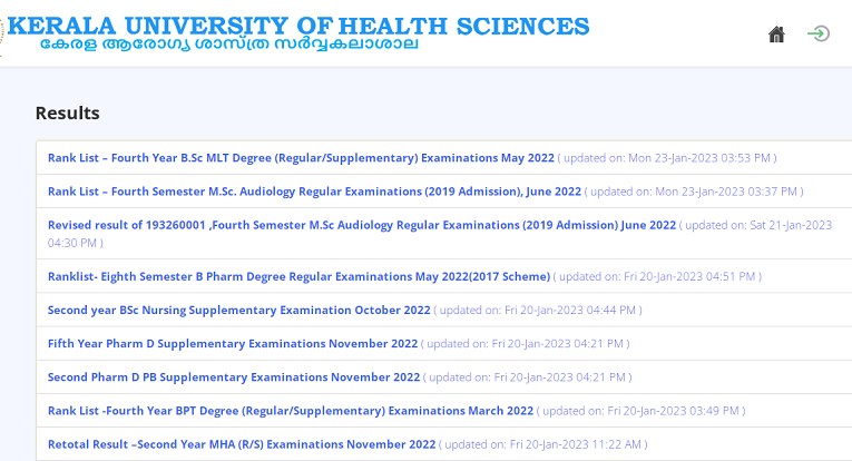 Kerala University – 2023 Result Check here BA B.Sc B.Com MA M.Sc M.Com Ph.d