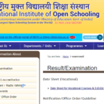 NIOS 10th 12th Time Table April May 2023