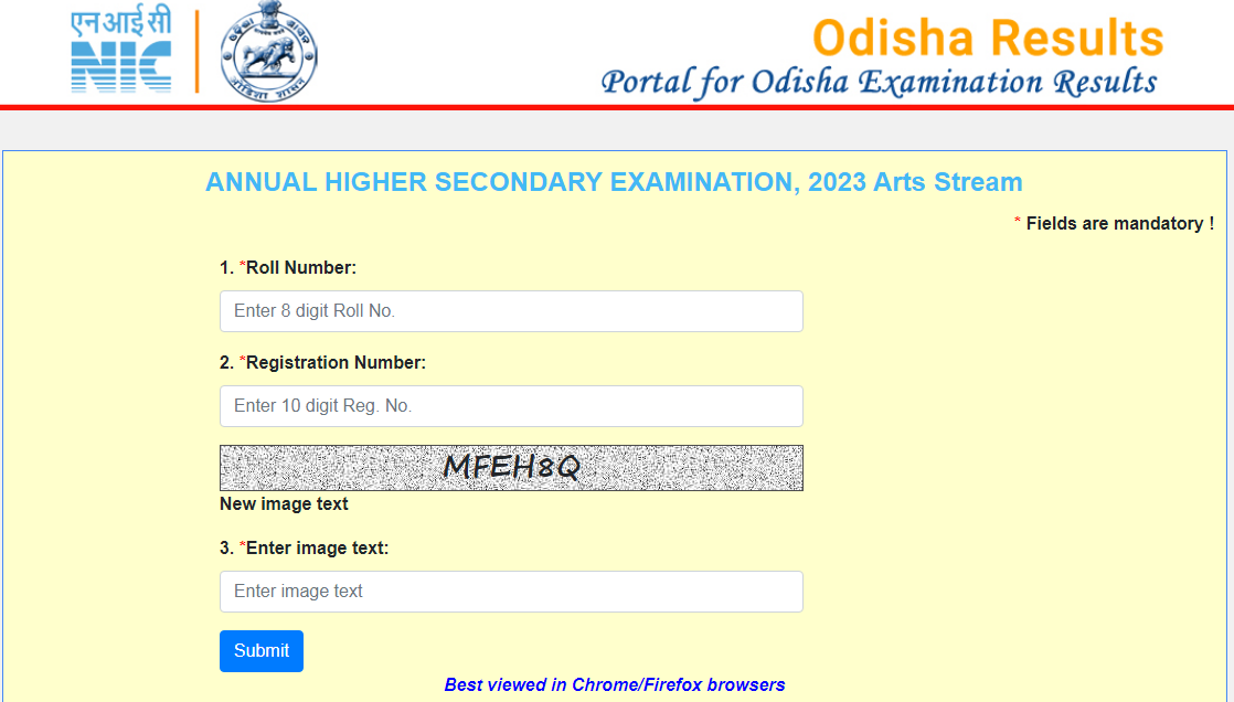 Odisha Class 12th Arts results 2023