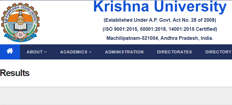 Krishna University UG & PG Semester Results 2023 at @kru.ac.in