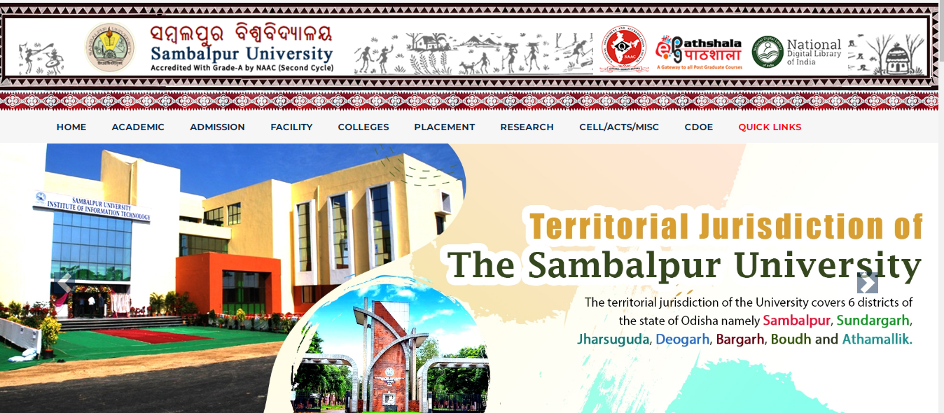 Sambalpur University Examination 2023 Result