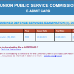 UPSC CDA II Admit Card 2023 Download