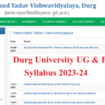 Hemchand Yadav Vishwavidyalaya UG PG  Syllabus 2023-24