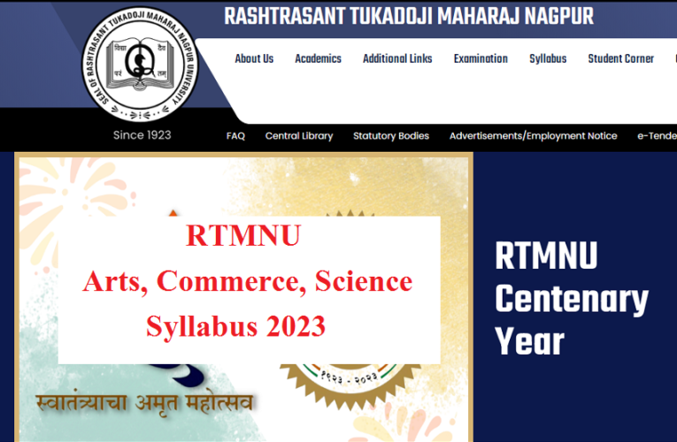 RTMNU Nagpur University Syllabus 2023-24 Download For Arts, Commerce, Science