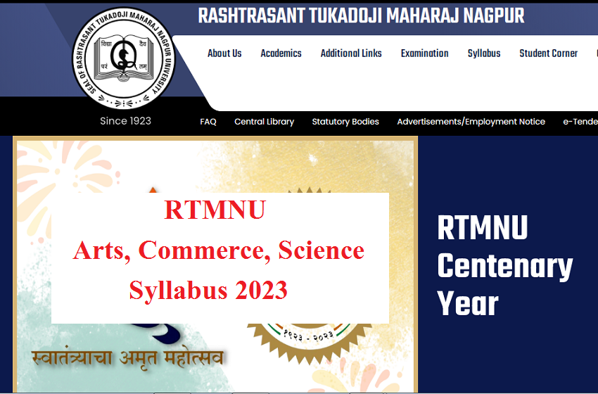RTMNU Arts Commerce Science  Syllabus 2023