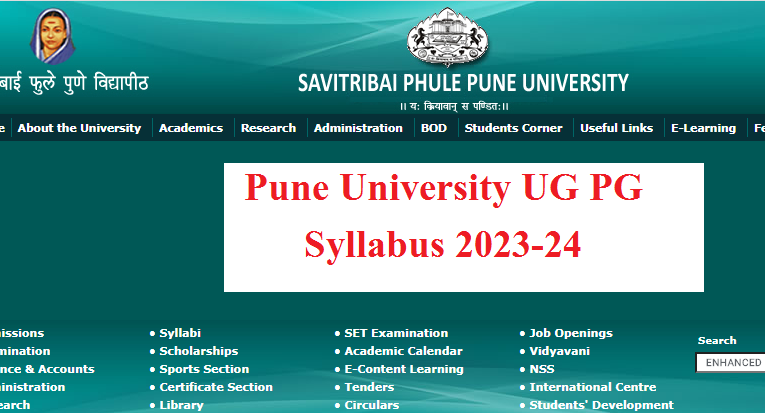 Pune University Syllabus 2023-24 Download Arts,Commerce,Science, UG/PG