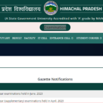 Himachal Pradesh University Result 2023