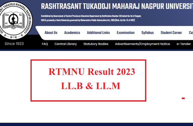 RTMNU LL.B, LL.M Result Summer 2023 Declared Download Here