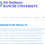 Ranchi University UG PG Result 2023 Download