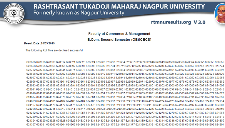 RTMNU B.Com 2nd Semester Results Summer 2023 Check Here