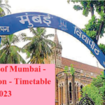 Mumbai University Time Table Winter 2023