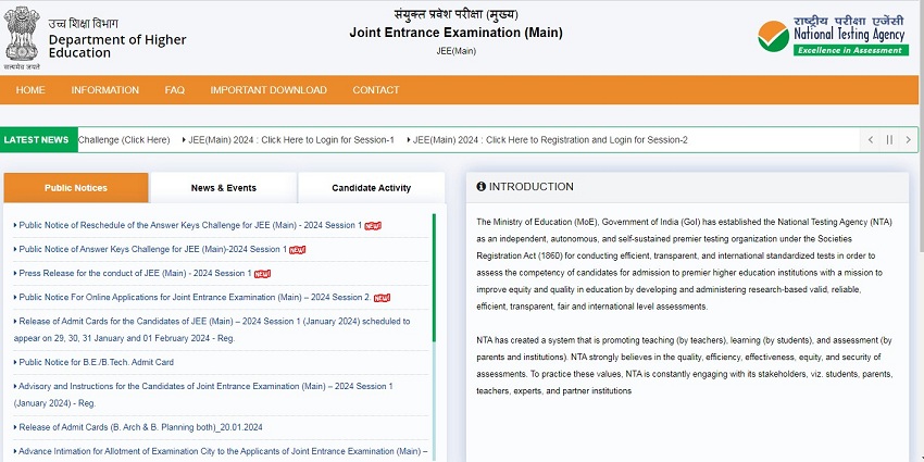 JEE Main 2024 Result Session 1