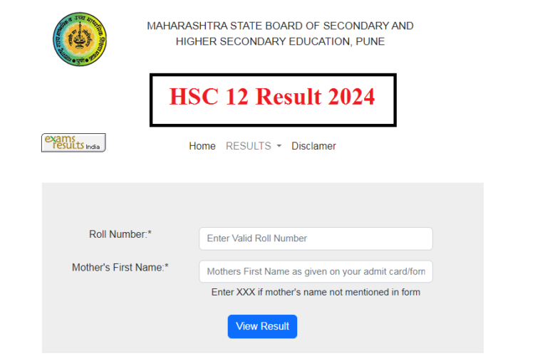 HSC Class 12th Result 2024 Maharashtra State Board Direct Link Here