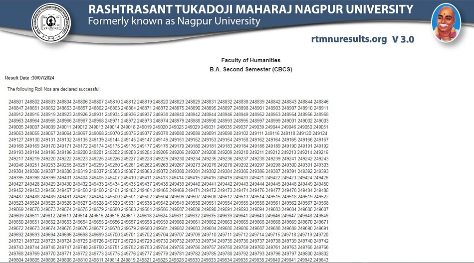 RTMNU BA 2nd Result 2024