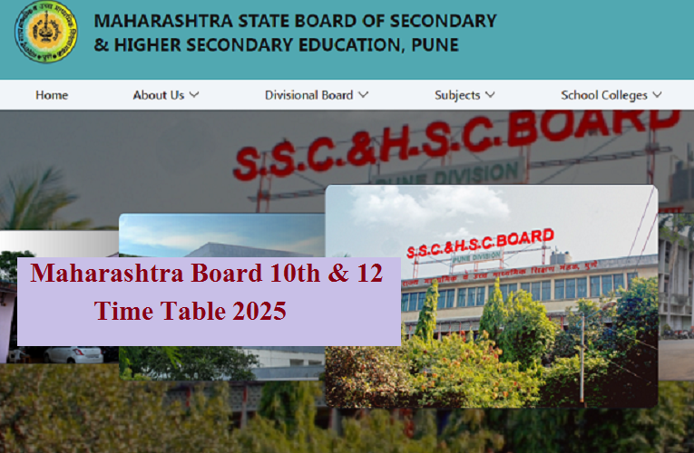 Maharashtra State Board Announces Class 10th and 12th Timetable 2025