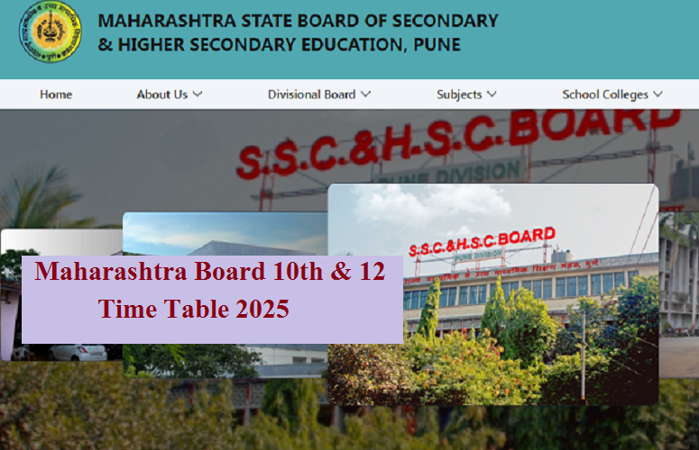 Maharashtra Board 10 12 Time Table 2025