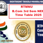 RTMNU BCom 3 Sem NEP Time Table 2025