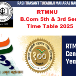 RTMNU BCom 5th 3rd Time Table 2025