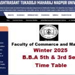 RTMNU BBA 5th 3rd Time Table 2025
